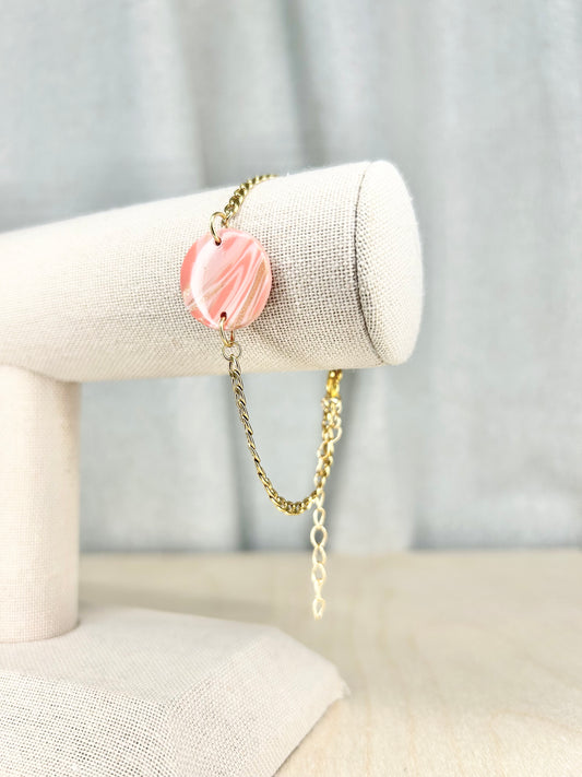 Pink Mix Clay - Transluscent Bracelet