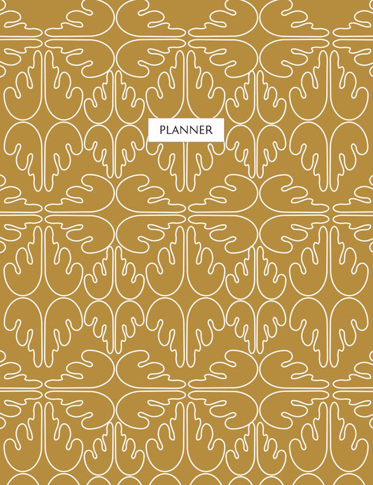 Mustard Yellow Planner - Undated Monthly and Weekly