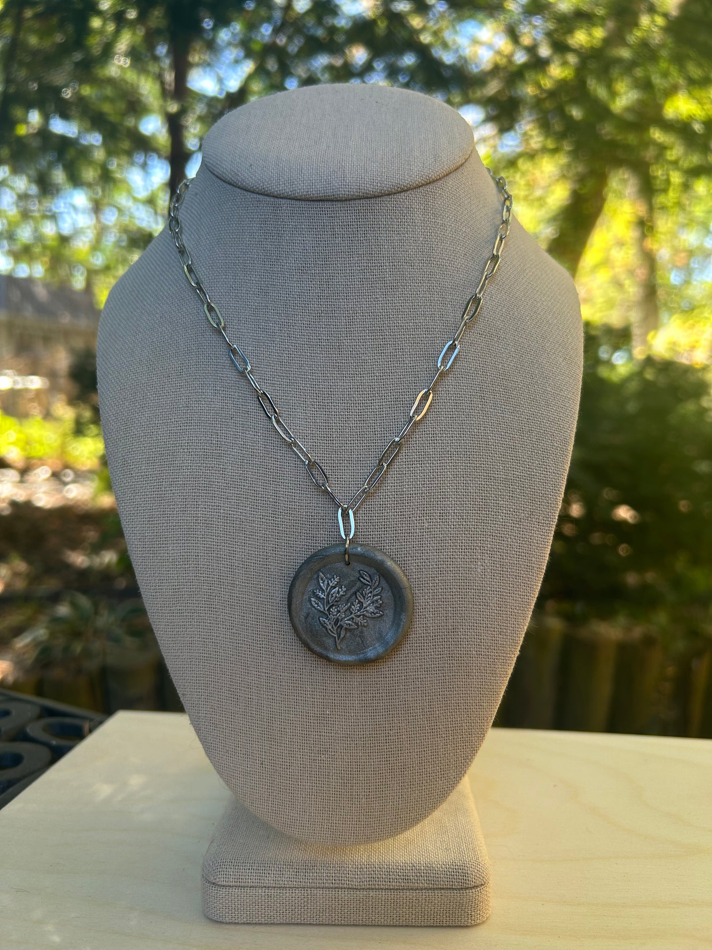 Clay Seal - Stainless Steel Necklace