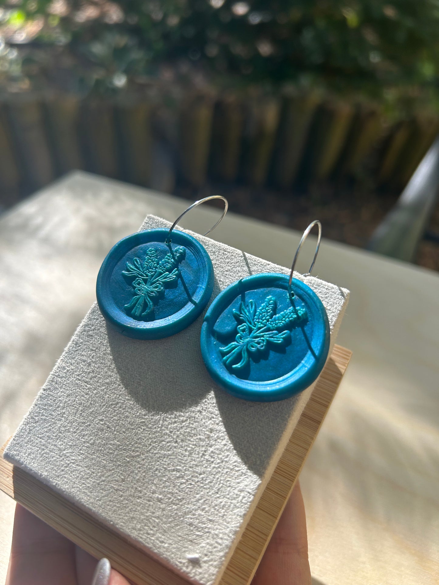 Clay Seal - Stainless Steel Hoop earrings