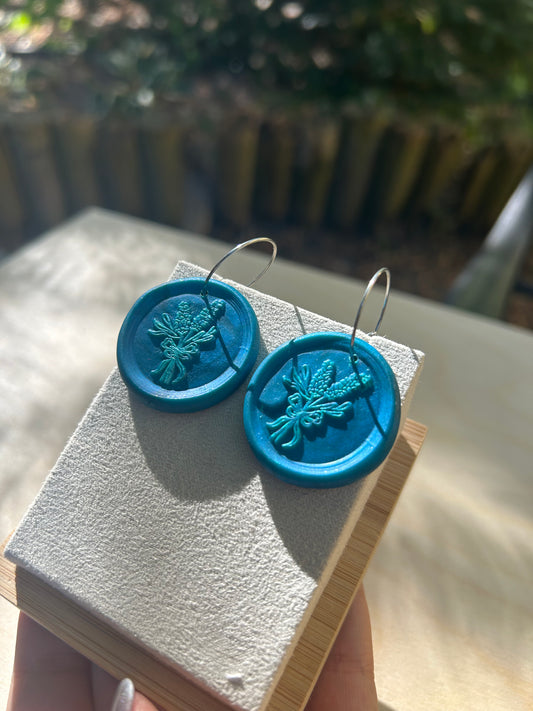 Clay Seal - Stainless Steel Hoop earrings