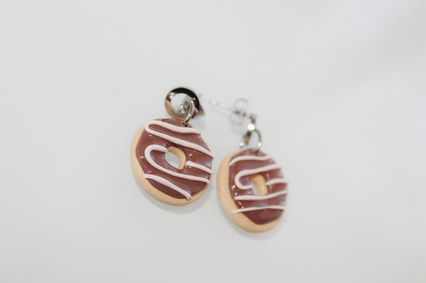 Glazed Donut - Red/Brown Earrings