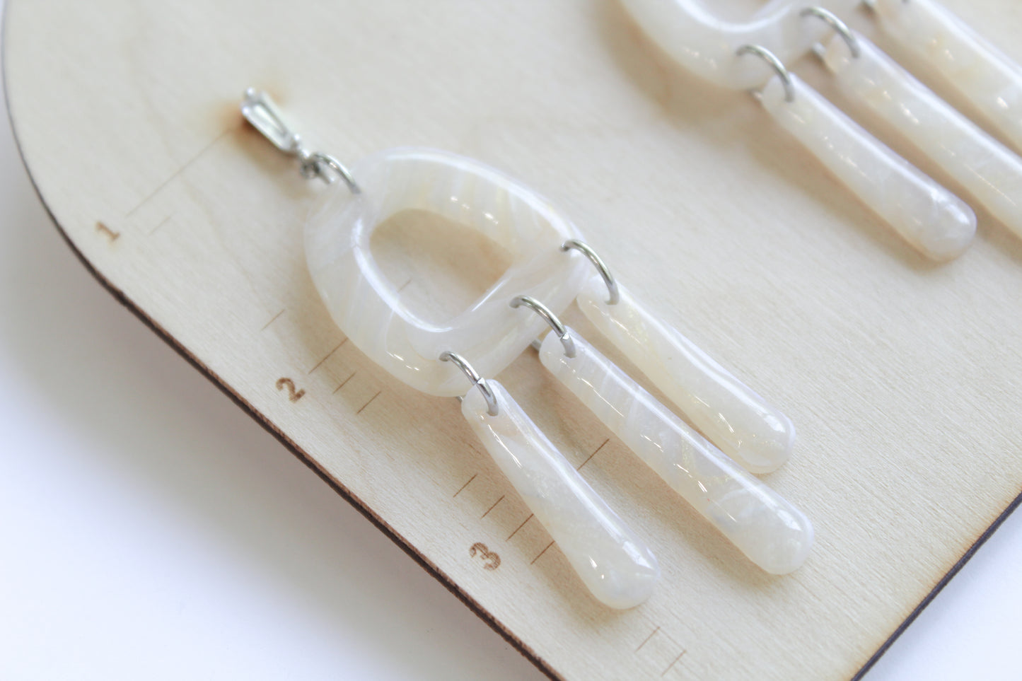 Translucent Earring - Half Oval Dangle Earrings