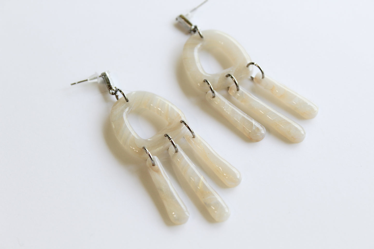 Translucent Earring - Half Oval Dangle Earrings