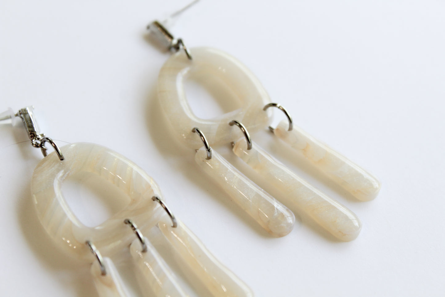 Translucent Earring - Half Oval Dangle Earrings