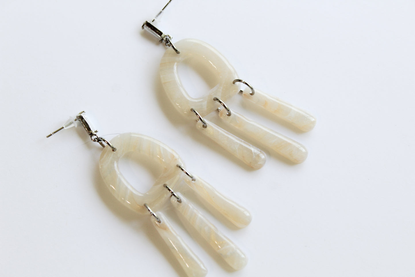 Translucent Earring - Half Oval Dangle Earrings