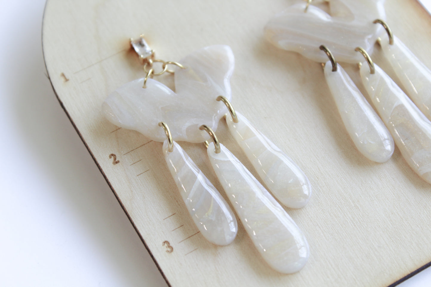 Cloud Translucent Dangle Earrings